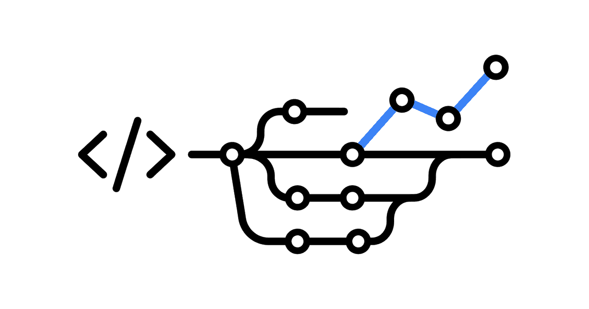 Маркерная иллюстрация резюме Python-разработчика с символом кода, веткой репозитория и синим графиком результата